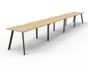 New RapidLine Eternity 4 Person Desk 5400mm (1200mm per person) Single Sided Met