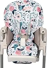 Nuby High Chair Cover Protecting from Spills and Crumbs, Water Resistant, Floral Print