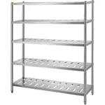 VEVOR Storage Shelf, 5-Tier Storage Shelving Unit, Stainless Steel Garage Shelf, 59.1 x 17.7 x 70.9 inch Heavy Duty Storage Shelving, 661 Lbs Total Ca