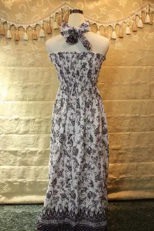 【性感貝貝】紫花燙金綁帶顯瘦洋裝小禮服, A/X Chloe FCUK MK H&M Anna Sui Top-Do風
