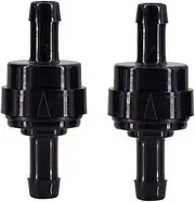 BBTUS 1/8" 3/16" 1/4" 5/16" PA66 Automotive Oil Line Spring Check Valve, Car Fuel Vacuum Check Valve, 2 PCS High Temperature and Corrosion Resistance one-way Oil Pump Check Valve (1/4" short)