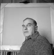 Raymond Buchs painter around 1950 Switzerland 1950s Historic Old Photo