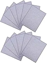 GANAZONO Nordic Style Linen Cotton Napkins 12pcs Plain Washable Striped for Party Home