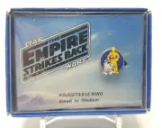 1980 Star Wars Empire Strikes Back R2-D2 & C-3PO Adjustable Ring Size S/M Berrie