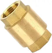 Vertical Inline Water Check Valve,Brass Non Return 1 Way Horizontal Check Valve - Inline Spring Check Valve for Well, Pump, Tank, Backflow Prevention