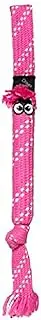 Rogz Srubz Interactive Dental Rope Crinkle Dog Toy Pink Small