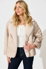 Cloud Nine Jacket Full Length Sleeve in Beige S/M