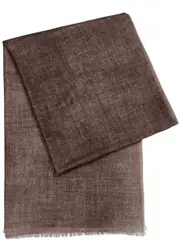 Ama Pure Double-faced Wool Scarf - Brown ONE SIZE