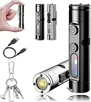 Taclite Mini – The Ultimate Everyday Micro Tool, Taclite Flashlight, Rechargeable LED Magnetic Super Bright Tactical Flashlight High Lumens, Dual Light System,3 Brightness,Waterproof (Black)