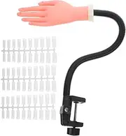 TOVINANNA 100Pcs Practice Hand with Flexible Movable Fingers Nail Art Training Tool for Manicure Design Beginners Convenient and Lightweight Nail Practice Accessory