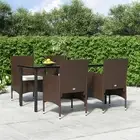 5 Piece Garden Dining Set with Cushions Outdoor Furniture Patio Table Chai 56612