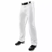 CHAMPRO Open Bottom Relaxed Fit Baseball Pant White Youth S BP4U BP4UYWS