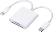 TF/SD Card Reader, Dual Card Slot Type-C/Lightning to USB C Adapter, Portable Sd