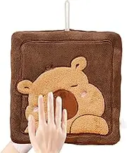Humdcdy Decorative Hand Towels - Cute Towels | Capybara Design Absorbent Quick-Drying Cotton Cloth for Beach Gym Spa Guest