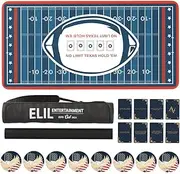 Elil Texas Hold'em Poker Mat for Table 70"x35"– Folding Poker Table Top, Durable and Portable Poker Table Topper-Non-Slip Backing-Texas Hold'em Poker Mat- Up to 10 Players, Great for Home Games