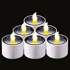 6 Pack Waterproof Solar Tea Lights with Dusk to Dawn Sensor for Garden Party