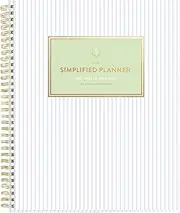 AT-A-GLANCE 2023-2024 Academic Planner, Simplified by Emily Ley, Weekly & Monthly, 8-1/2" x 11", Large, Monthly Tabs, Flexible Cover, Customizable, Carolina Stripe (EL11-901A)