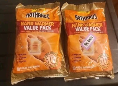 2 Packs Hot Hands Hand Warmer Value Pack 10 Count Each (20 Pairs Total) exp 4/28