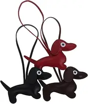 [BESTYASH] Dachshund Keychain Handbag Charm 3pcs Dog Bag Charm Car Accessories Couples Present