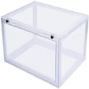 Shoe Boxes,Clear Plastic Shoe Box Magnetic Side Open Stackable Shoe Box (D St...