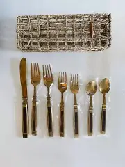 Vance Kitira 7 Pieces Bronzeware Thailand Wood Box