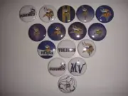 15 Minnesota Vikings flat back buttons or pin badge cabochons embellish magnets