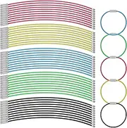 Qianyu 50 PCS Wire Keychain 5.9 Inch Stainless Steel Loops Nylon Coated Rope Ring Assorted Colors Metal Key Rings for Hanging Luggage Tags Duster Tag Keepers Travel Hiking Picnic, Red Green Black Blue