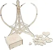 iplusmile Unique Wedding Guest Book Box Wooden Heart Shape Rustic Decor for Heartfelt Messages and Mementos