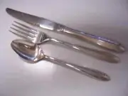 Lasting Spring (Sterling) by ONEIDA SILVER -- Fork, Teaspoon & Knife