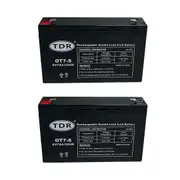 TDRMOTO 2pcs BATTERY OT7-6 6V 7AH AGM Deep Cycle Sealed Lead Acid SLA GEL AGM BATTERY for mobility scooters, golf carts, wheelchair, dust collectors, mowers