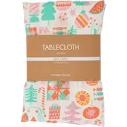 Annabel Trends Linen Tablecloth Cover Decor Rect Medium 138x240cm Merry Xmas