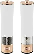 Tower T847003RW Electric Salt and Pepper Mills, Stainless Steel, White, 5.6 x 5.6 x 22.5 cm