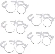 10 PCS Adjustable Quick Release Hose Clamps Sealant Clips for Hoses Design No Tools Required White