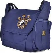 [YTDJJWLS] Canvas Shoulder Bag Multifunctional Tai Chi Bagua Bag High End Temperament, Blue, Large