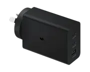 Samsung 65W Trio Adapter 2x USB-C + 1x USB-A Portable Fast Charger Black