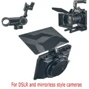 For DSLR Mirrorless Style Camera Hood Mini Matte Box Carbon Fiber Top Fender