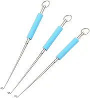 3 Pcs Fishing Hook Remover,fly fishing accessories,fishing disgorger,fishing accessories,Stainless Steel Disgorger Tool with Storage Tube, Quick Hook Extractor for Fly Fishing
