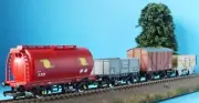 HORNBY WAGONS: BREEDON + CLOUD HILL, IRON ORE TIPPLER, VENT VAN +TANK RENTALS