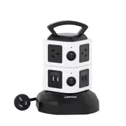 Lenoxx 6 Outlet Fast Charging Power Tower Board w/ 4 USB Charging Points