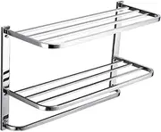 LUANT 3-Tier Bathroom Shelf with Towel Bars, Stainless Steel Wall Mounting Rack,29-1/4 Inch