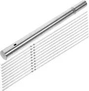SEWOART 1 Set Portable Stainless Steel BBQ Skewers with Storage Tube Flat Barbecue Skewers for Easy Grilling for Meat and Vegetable Kebab Preparation BBQ Accessory for Outdoor Cooking