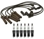 GM OE Ignition Wire Set & 4 ACDelco Spark Plugs Kit For Lucerne Impala G6 V6
