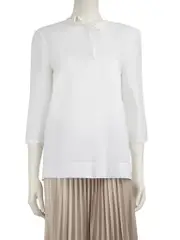 S/S13 White Neck Tie Long Sleeve Blouse