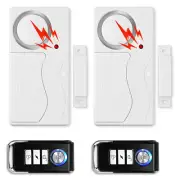 2Pack Wireless Remote Door Alarm Window Open Burglar Magnetic Sensor Entry Chime