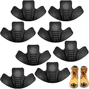 8 Pieces Toe Guards for Boots Toe Protectors Work Foot Guards Rubber Shoes Covers Boot Shoes Head Caps for Repairing Do Not Include Glue and Sandpaper, Black, 9 x 4 cm/ 3.54 x 1.57 inch