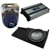 Fit 07-13 GMC Sierra Extended Cab Alpine S-W12D4 Single 12 Sub Box HA-A800.1 Amp
