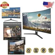 Professional 27" Curved Monitor - Stunning FHD, Fast Response, Narrow Bezels