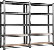 Giantz 1.8M x Garage Shelving, Warehouse Racking System Racks Storage Shelves Industrial Commercial Organize Capacity, 5 Steel Metal Adjustable 1000KG Assembly Easy Charcoal