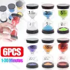 6 Colors Hourglass Timer 1/3/5/10/15/30 Minutes Sand Timer Sand Clock Home Decor