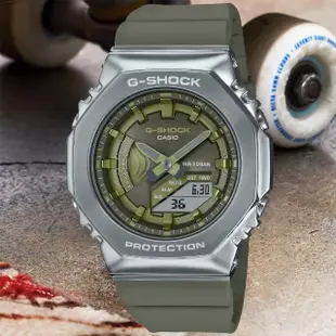 【CASIO 卡西歐】G-SHOCK WOMEN 農家橡樹 金屬八角雙顯腕錶 女王節(GM-S2100-3A)